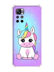 Чохол з потовщеними кутами на Xiaomi Redmi Note 11 4G дизайн Єдиноріг принт 103