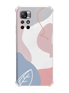 Чохол з потовщеними кутами на Xiaomi Redmi Note 11 4G рельєфний дизайн Кольоровий фон принт 61