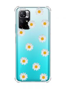 Чохол з потовщеними кутами на Xiaomi Redmi Note 11 4G Фон ромашки (принт 41)