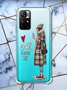 Чохол з потовщеними кутами на Xiaomi Redmi Note 11 4G Дівчина з кавою (принт 59)