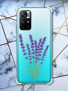 Чохол з потовщеними кутами на Xiaomi Redmi Note 11 4G Лаванда (принт 28)