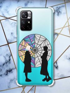 Чохол з потовщеними кутами на Xiaomi Redmi Note 11 4G Силуети. Венздей (принт 210)