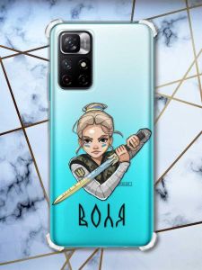 Чохол з потовщеними кутами на Xiaomi Redmi Note 11 4G Українська захисниця (принт 170)