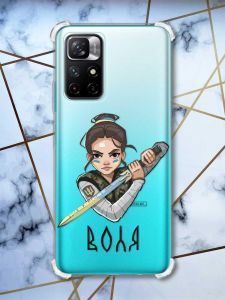 Чохол з потовщеними кутами на Xiaomi Redmi Note 11 4G Українська захисниця (принт 169)