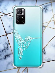 Чохол з потовщеними кутами на Xiaomi Redmi Note 11 4G Колібрі (принт 123)