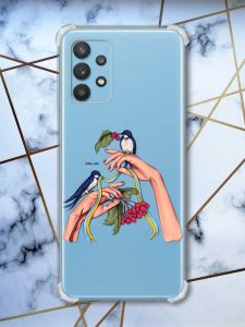 Чохол з потовщеними кутами на Samsung Galaxy A32 Ластівки (патріотичний принт 15)