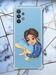 Чохол з потовщеними кутами на Samsung Galaxy A32 Моя Україна (патріотичний принт 2)