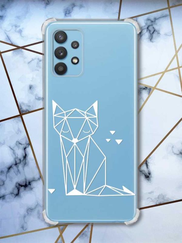 Чохол з потовщеними кутами на Samsung Galaxy A32 Лисиця (принт 127)