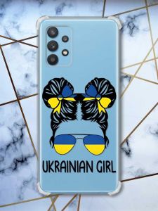 Чохол з потовщеними кутами на Samsung Galaxy A32 Українська дівчина (принт 113)