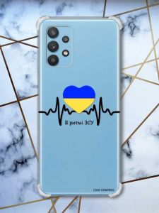 Чохол з потовщеними кутами на Samsung Galaxy A32 патріотичний дизайн В ритмі ЗСУ принт 70