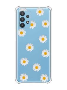 Чохол з потовщеними кутами на Samsung Galaxy A32 Фон ромашки (принт: 41)