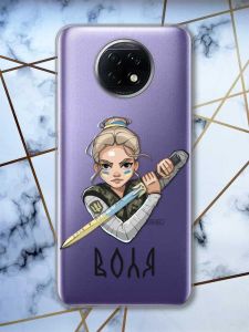 Прозорий чохол на Xiaomi Redmi Note 9T/Redmi Note 9 5G Українська захисниця (принт: 170)