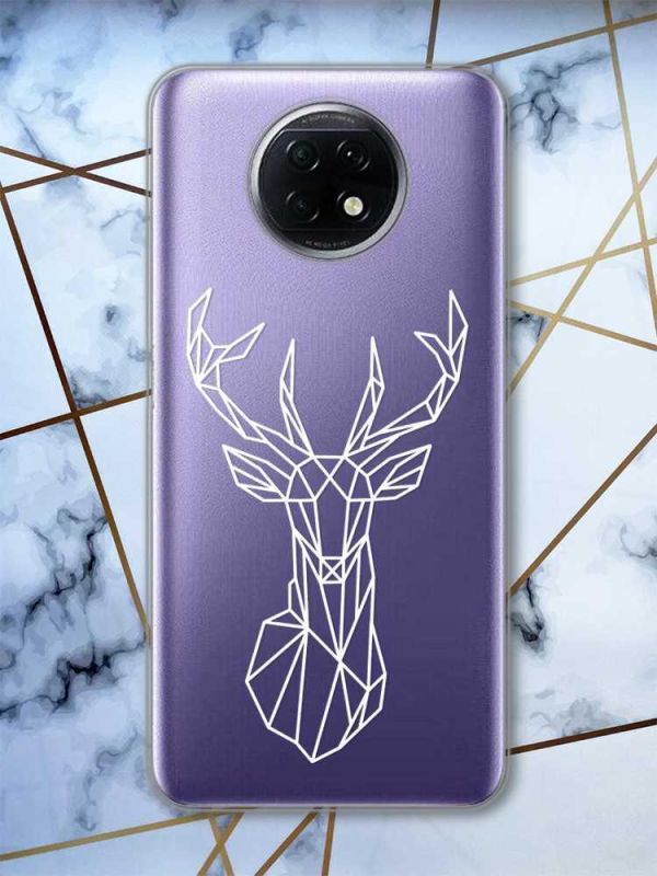 Прозорий чохол на Xiaomi Redmi Note 9T/Redmi Note 9 5G Олень (принт: 129)