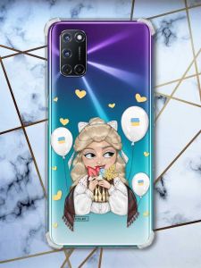 Прозорий чохол з малюнком на Oppo A52/A72/A92 Українка з солодощами (принт: 175)