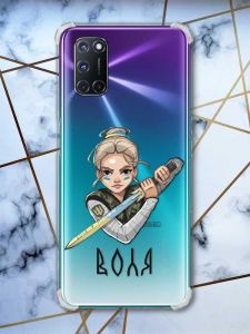 Прозорий чохол з малюнком на Oppo A52/A72/A92 Українська захисниця (принт: 170)