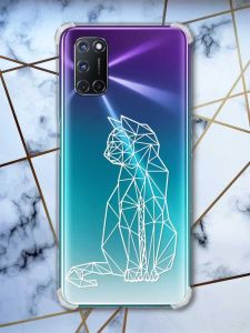 Прозорий чохол з малюнком на Oppo A52/A72/A92 Котик (принт: 125)