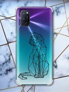 Прозорий чохол з малюнком на Oppo A52/A72/A92 Котик принт: 124