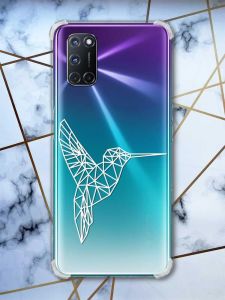Прозорий чохол з малюнком на Oppo A52/A72/A92 Колібрі (принт: 123)