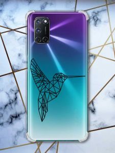 Прозорий чохол з малюнком на Oppo A52/A72/A92 Колібрі принт: 122