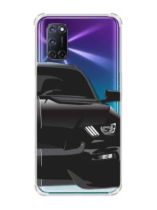 Прозорий чохол з малюнком на Oppo A52/A72/A92 Авто чорне (принт:: 232)
