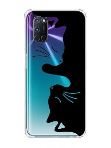 Прозорий чохол з малюнком на Oppo A52/A72/A92 Котики (принт: 118)