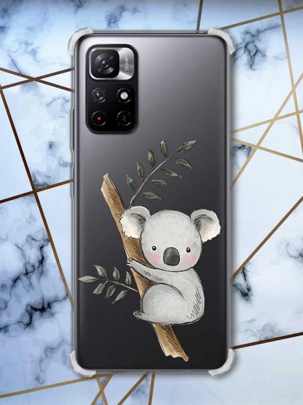 Чохол з потовщеними кутами на Xiaomi Redmi Note 11 5G Коала (принт: 132)