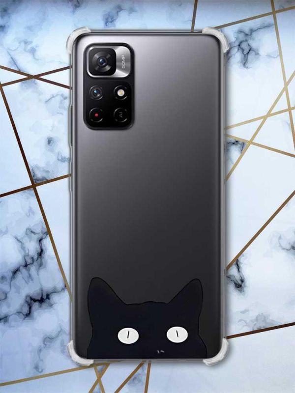 Чохол з потовщеними кутами на Xiaomi Redmi Note 11 5G дизайн Котик принт: 119