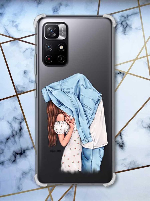 Чохол з потовщеними кутами на Xiaomi Redmi Note 11 5G Поцілунок (принт: 33)