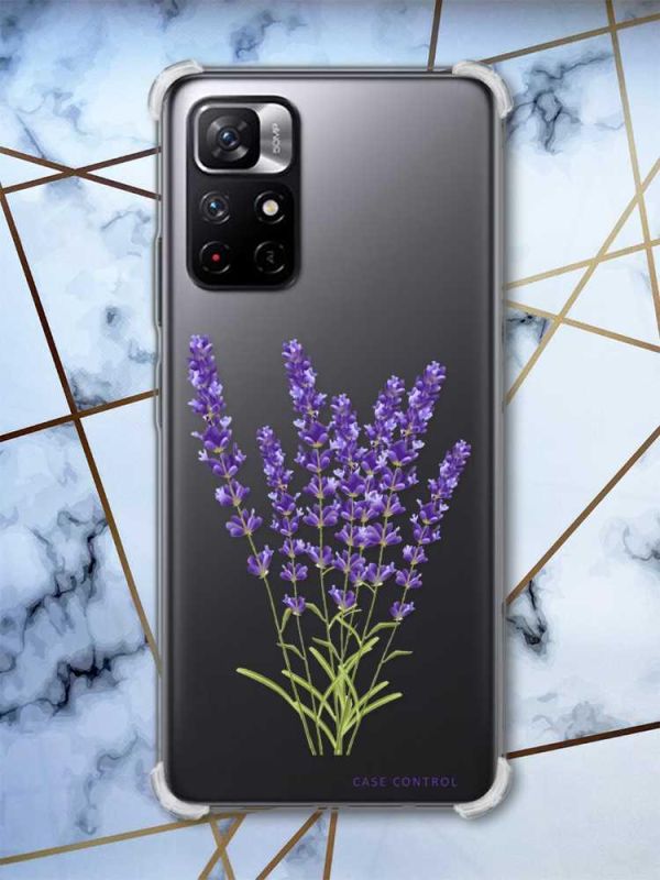 Чохол з потовщеними кутами на Xiaomi Redmi Note 11 5G Лаванда (принт: 28)