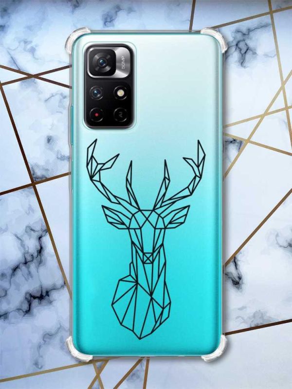 Чохол з потовщеними кутами на Xiaomi Redmi Note 11 4G Олень (принт: 128)