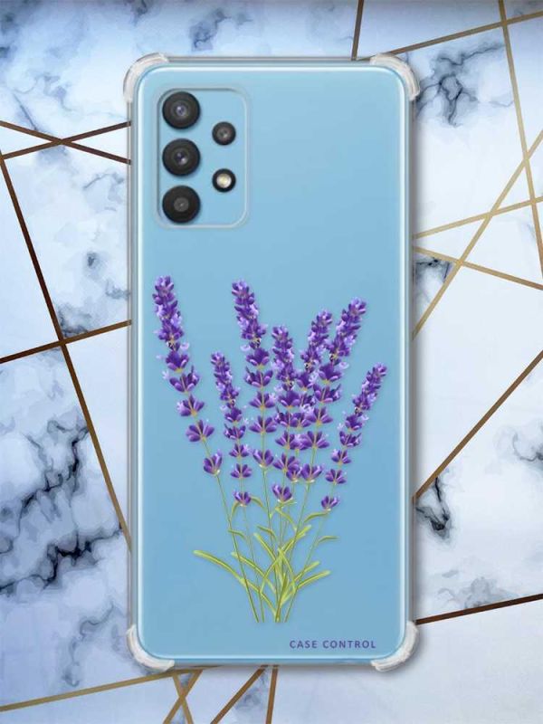 Чохол з потовщеними кутами на Samsung Galaxy A32 Лаванда (принт: 28)