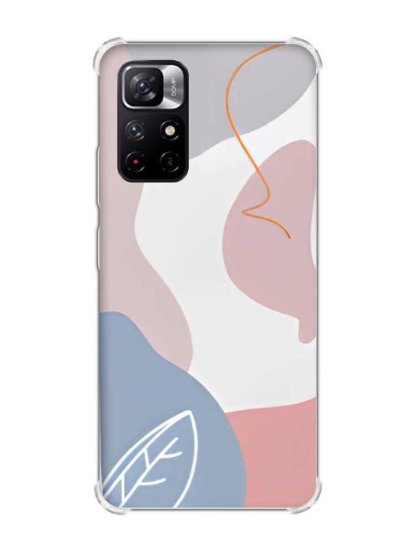 Чохол з потовщеними кутами на Xiaomi Redmi Note 11 5G рельєфний дизайн Кольоровий фон принт: 61