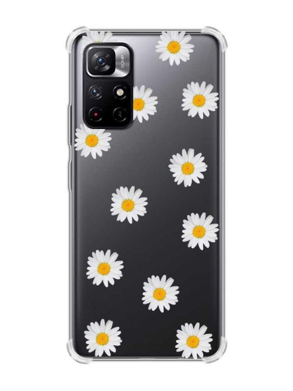 Чохол з потовщеними кутами на Xiaomi Redmi Note 11 5G Фон ромашки (принт: 41)