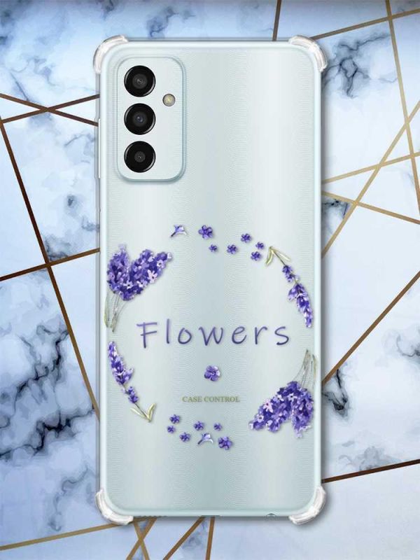 Чохол із потовщеними кутами на Samsung Galaxy M13 4G Лавандовий віночок (принт: 19)