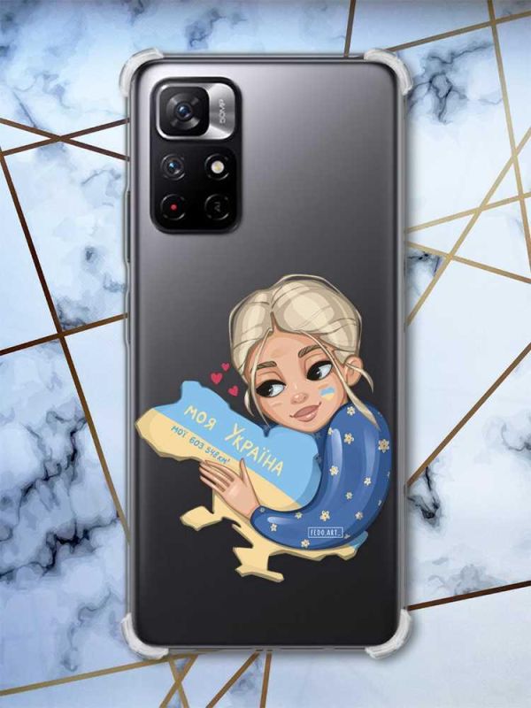 Чохол з потовщеними кутами на Xiaomi Redmi Note 11 5G Моя Україна (патріотичний принт: 24)
