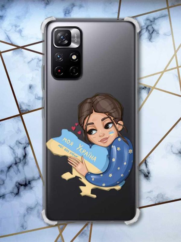Чохол з потовщеними кутами на Xiaomi Redmi Note 11 5G Моя Україна (патріотичний принт: 2)