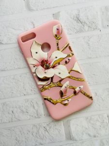 Силіконовий чохол з малюнком і камінням для Xiaomi Redmi A1 / 5X Цвіт магнолії