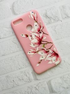 Силіконовий чохол з малюнком і камінням для Xiaomi Redmi A1 / 5X Цвіт магнолії дрібний