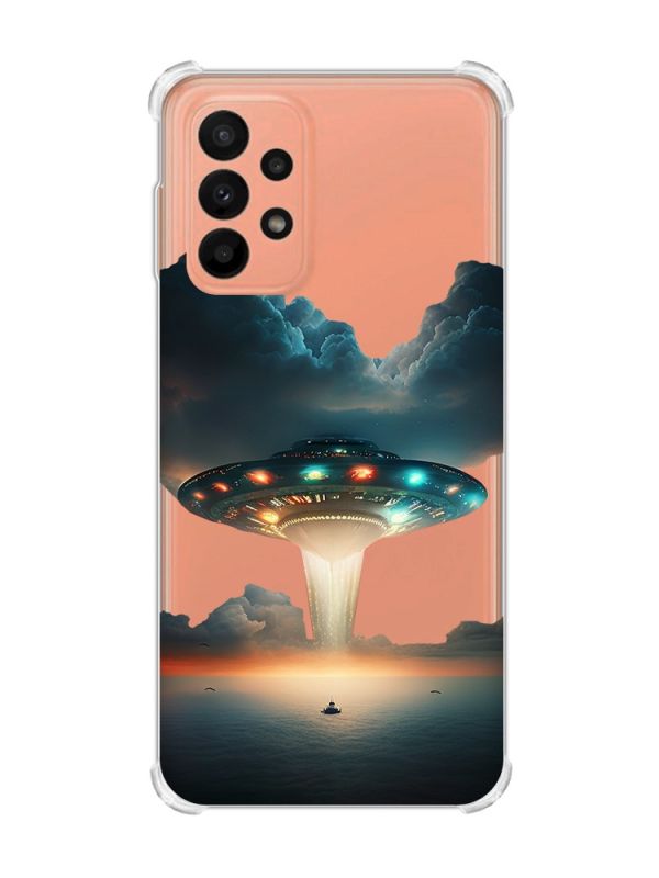 Чохол з потовщеними кутами на Samsung Galaxy A23 Тарілка UFO (принт 241)