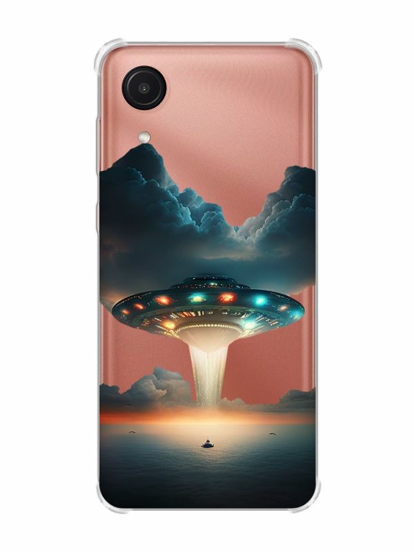 Чохол з потовщеними кутами на Samsung Galaxy A03 Core/A032 Тарілка UFO (принт 241)