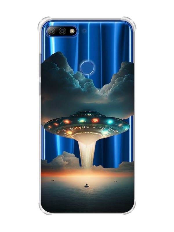 Чохол з потовщеними кутами на Huawei Y7 2018/Y7 Prime 2018 Тарілка UFO (принт 241)