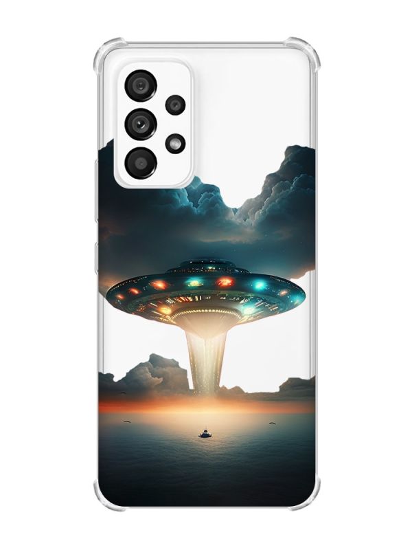 Чохол з потовщеними кутами на Samsung Galaxy A53 Тарілка UFO (принт 241)