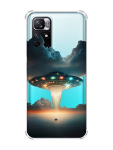 Чохол з потовщеними кутами на Xiaomi Redmi Note 11 4G Тарілка UFO (принт 241)