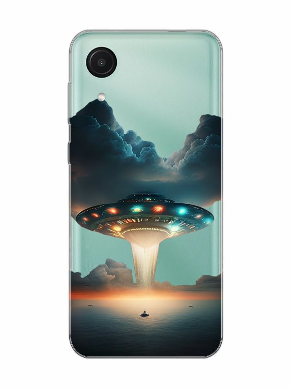 Прозорий чохол на Samsung Galaxy A03 Core / A032 Тарілка UFO (принт 241)