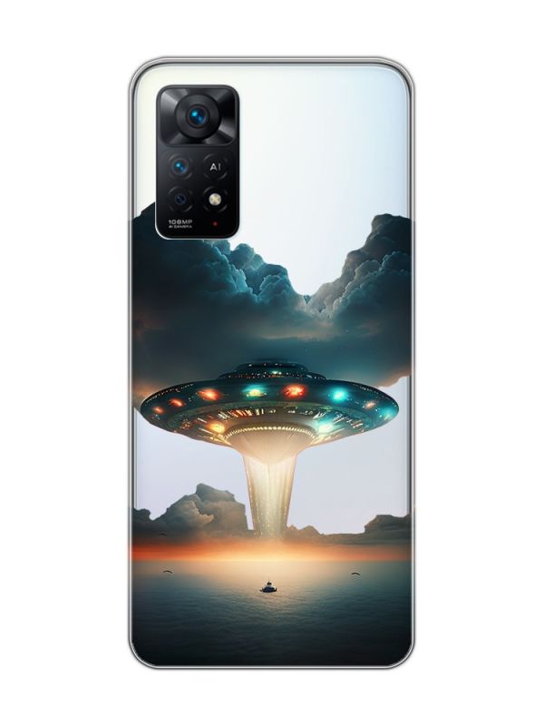 Прозорий чохол на Xiaomi Redmi Note 11 Pro Тарілка UFO (принт 241)