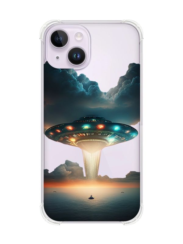 Чохол із потовщеними кутами на iPhone 14 Тарілка UFO (принт 241)