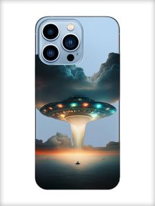 Прозорий чохол на Apple iPhone 13 Pro Max Тарілка UFO (принт 241)