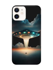 Матовий чорний чохол на Apple iPhone 12 / 12 Pro (6.1) Тарілка UFO (принт 241)
