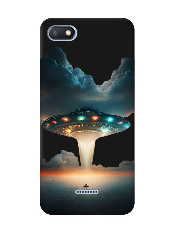 Матовий чорний чохол на Xiaomi Redmi 6A Тарілка UFO (принт 241)