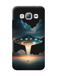 Матовий чорний чохол на Samsung Galaxy J3 / J310 Тарілка UFO (принт 241)